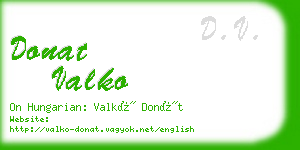 donat valko business card